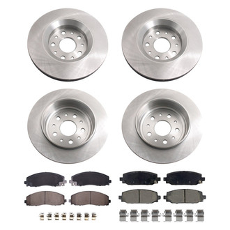 bproauto® - Front and Rear Brake Kit with Semi-Metallic Pads