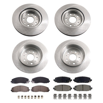 bproauto® - Front and Rear Brake Kit with Semi-Metallic Pads