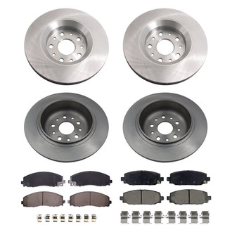 bproauto® - Front and Rear Brake Kit with Semi-Metallic Pads