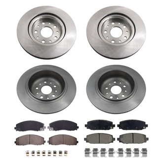 bproauto® - Front and Rear Brake Kit with Semi-Metallic Pads