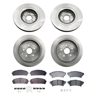 bproauto® - Brake Kit with Semi-Metallic Pads