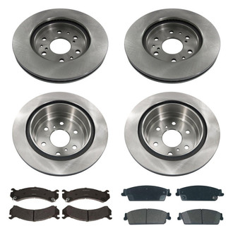 bproauto® - Front and Rear Brake Kit with Semi-Metallic Pads