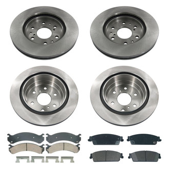bproauto® - Front and Rear Brake Kit with Semi-Metallic Pads