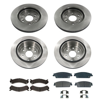 bproauto® - Front and Rear Brake Kit with Semi-Metallic Pads