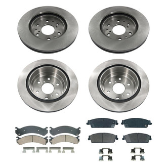 bproauto® - Front and Rear Brake Kit with Semi-Metallic Pads