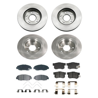 bproauto® - Front and Rear Brake Kit with Semi-Metallic Pads