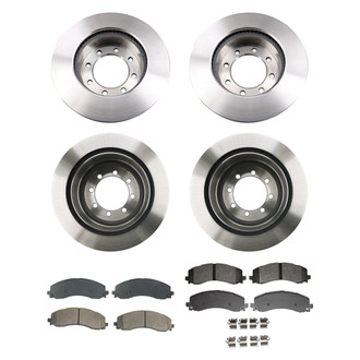 bproauto® - Front and Rear Brake Kit with Semi-Metallic Pads