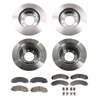bproauto® - Front and Rear Brake Kit with Semi-Metallic Pads