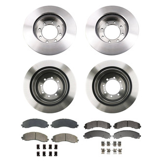 bproauto® - Front and Rear Brake Kit with Semi-Metallic Pads