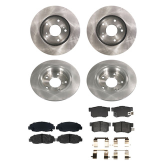 bproauto® - Front and Rear Brake Kit with Semi-Metallic Pads