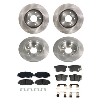bproauto® - Front and Rear Brake Kit with Semi-Metallic Pads