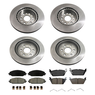 bproauto® - Front and Rear Brake Kit with Semi-Metallic Pads