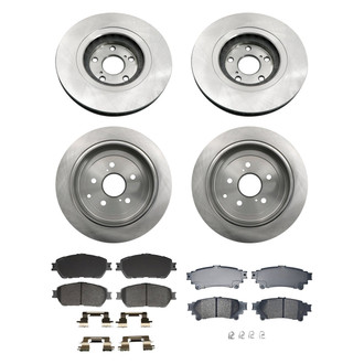 bproauto® - Front and Rear Brake Kit with Semi-Metallic Pads