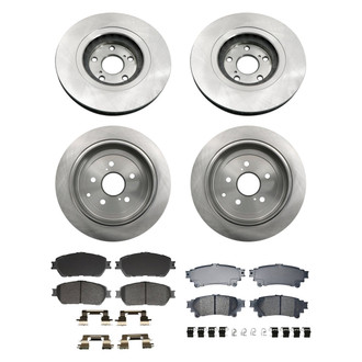 bproauto® - Front and Rear Brake Kit with Semi-Metallic Pads