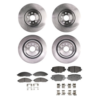 bproauto® - Front and Rear Brake Kit with Semi-Metallic Pads