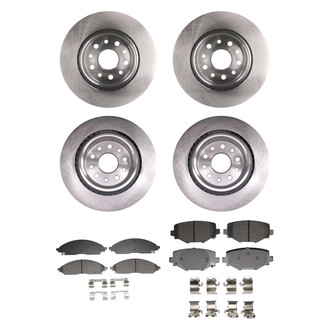 bproauto® - Front and Rear Brake Kit with Semi-Metallic Pads