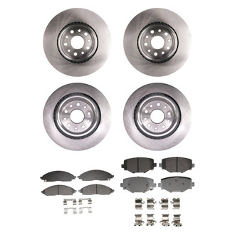 bproauto® - Front and Rear Brake Kit with Semi-Metallic Pads