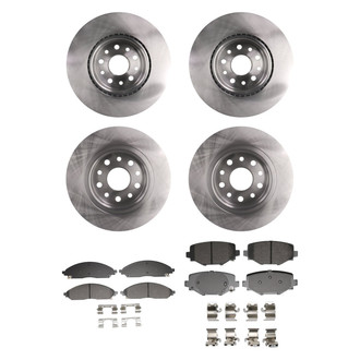 bproauto® - Front and Rear Brake Kit with Semi-Metallic Pads