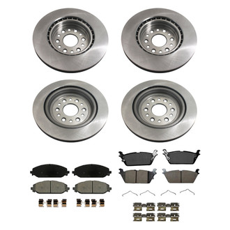 bproauto® - Brake Kit with Semi-Metallic Pads
