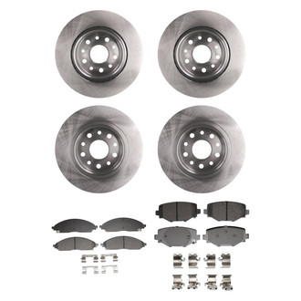 bproauto® - Front and Rear Brake Kit with Semi-Metallic Pads
