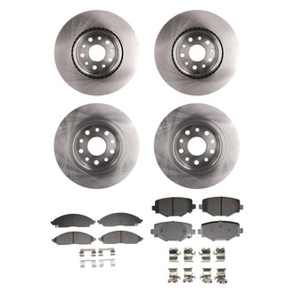 bproauto® - Front and Rear Brake Kit with Semi-Metallic Pads