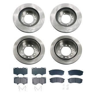 bproauto® - Front and Rear Brake Kit with Semi-Metallic Pads