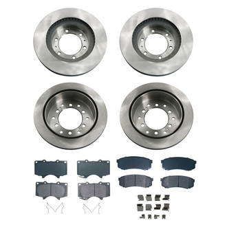 bproauto® - Front and Rear Brake Kit with Semi-Metallic Pads