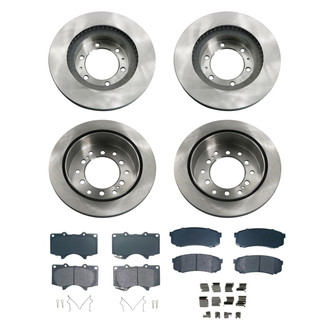 bproauto® - Front and Rear Brake Kit with Semi-Metallic Pads