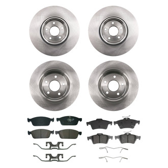 bproauto® - Front and Rear Brake Kit with Semi-Metallic Pads