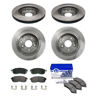 bproauto® - Front and Rear Brake Kit with Semi-Metallic Pads