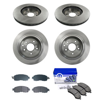bproauto® - Front and Rear Brake Kit with Semi-Metallic Pads