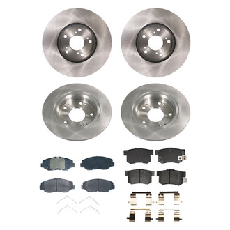bproauto® - Front and Rear Brake Kit with Semi-Metallic Pads