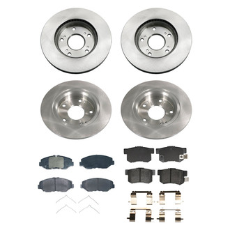 bproauto® - Front and Rear Brake Kit with Semi-Metallic Pads