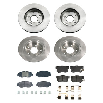 bproauto® - Front and Rear Brake Kit with Semi-Metallic Pads