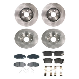 bproauto® - Front and Rear Brake Kit with Semi-Metallic Pads