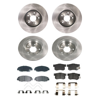 bproauto® - Front and Rear Brake Kit with Semi-Metallic Pads
