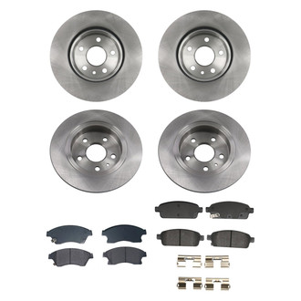 bproauto® - Front and Rear Brake Kit with Semi-Metallic Pads