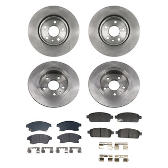 bproauto® - Front and Rear Brake Kit with Semi-Metallic Pads