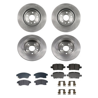 bproauto® - Front and Rear Brake Kit with Semi-Metallic Pads