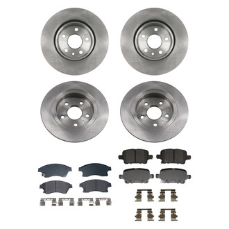 bproauto® - Front and Rear Brake Kit with Semi-Metallic Pads