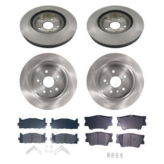bproauto® - Front and Rear Brake Kit with Semi-Metallic Pads