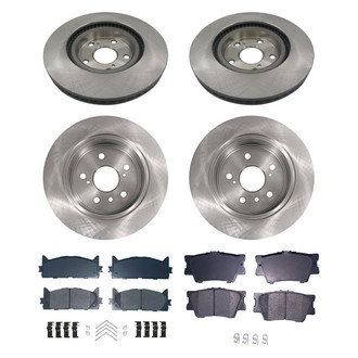 bproauto® - Front and Rear Brake Kit with Semi-Metallic Pads