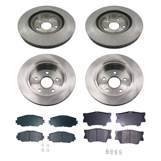 bproauto® - Front and Rear Brake Kit with Semi-Metallic Pads