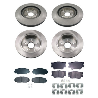 bproauto® - Brake Kit with Semi-Metallic Pads