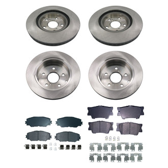 bproauto® - Front and Rear Brake Kit with Semi-Metallic Pads