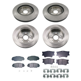 bproauto® - Front and Rear Brake Kit with Semi-Metallic Pads