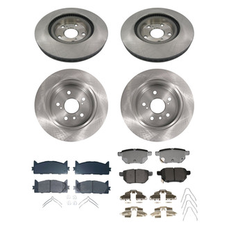 bproauto® - Front and Rear Brake Kit with Semi-Metallic Pads