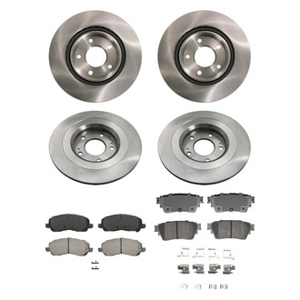 bproauto® - Front and Rear Brake Kit with Semi-Metallic Pads