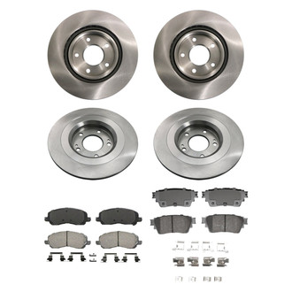 bproauto® - Front and Rear Brake Kit with Semi-Metallic Pads