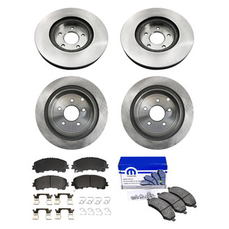 bproauto® - Front and Rear Brake Kit with Semi-Metallic Pads